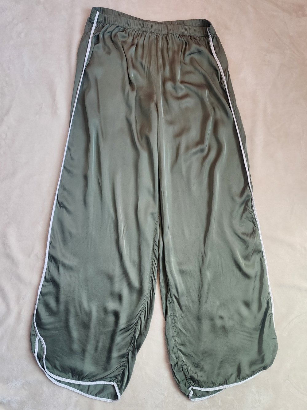 Aerie Off-Duty Wide Leg Lounge PJ Pants with White Piping Women's Medium